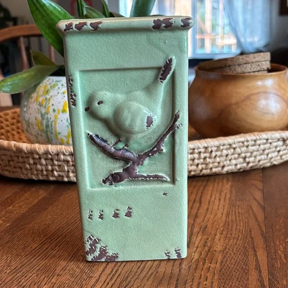 Ceramic Green Bird Wall Vase - Picture 4 of 9